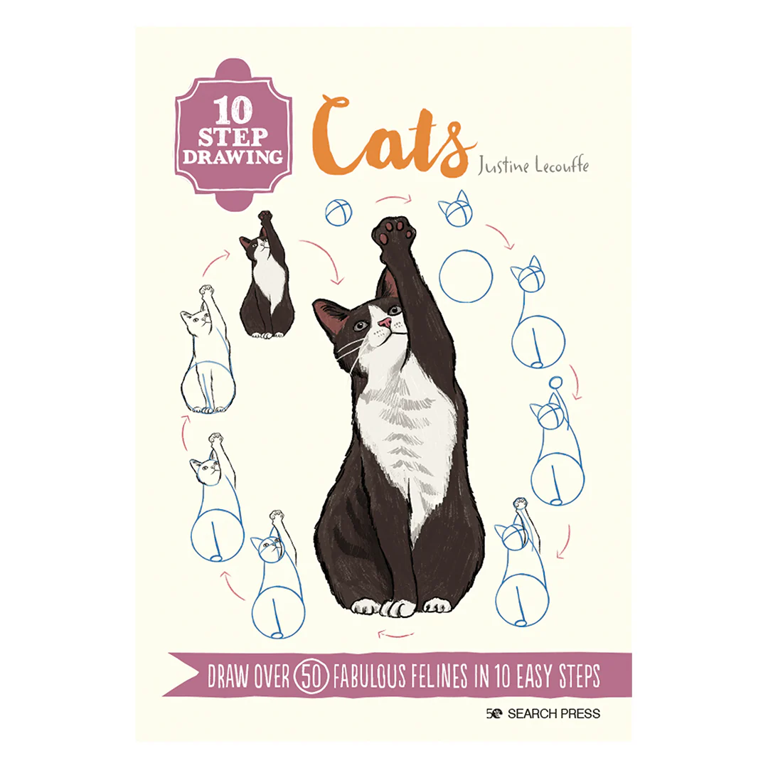 10 Step Drawing: Cats