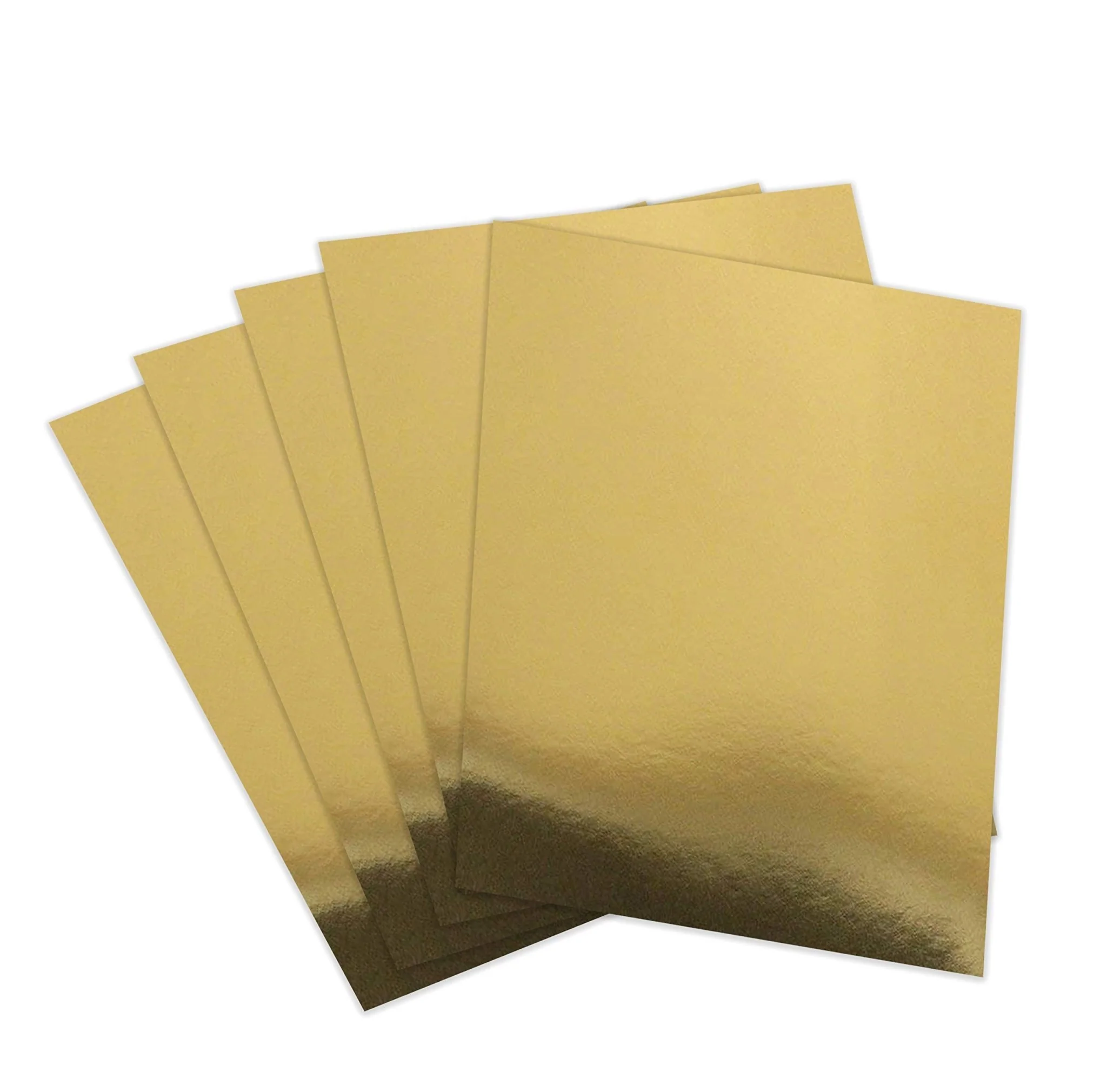 A4 Metal Cardboard Sheet Gloss Gold