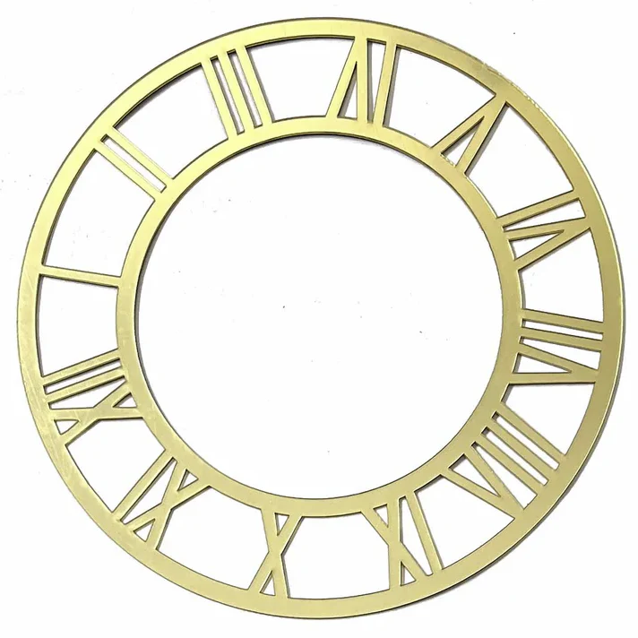 Acrylic Clock Frame Roman Numbers Gold 12Inch
