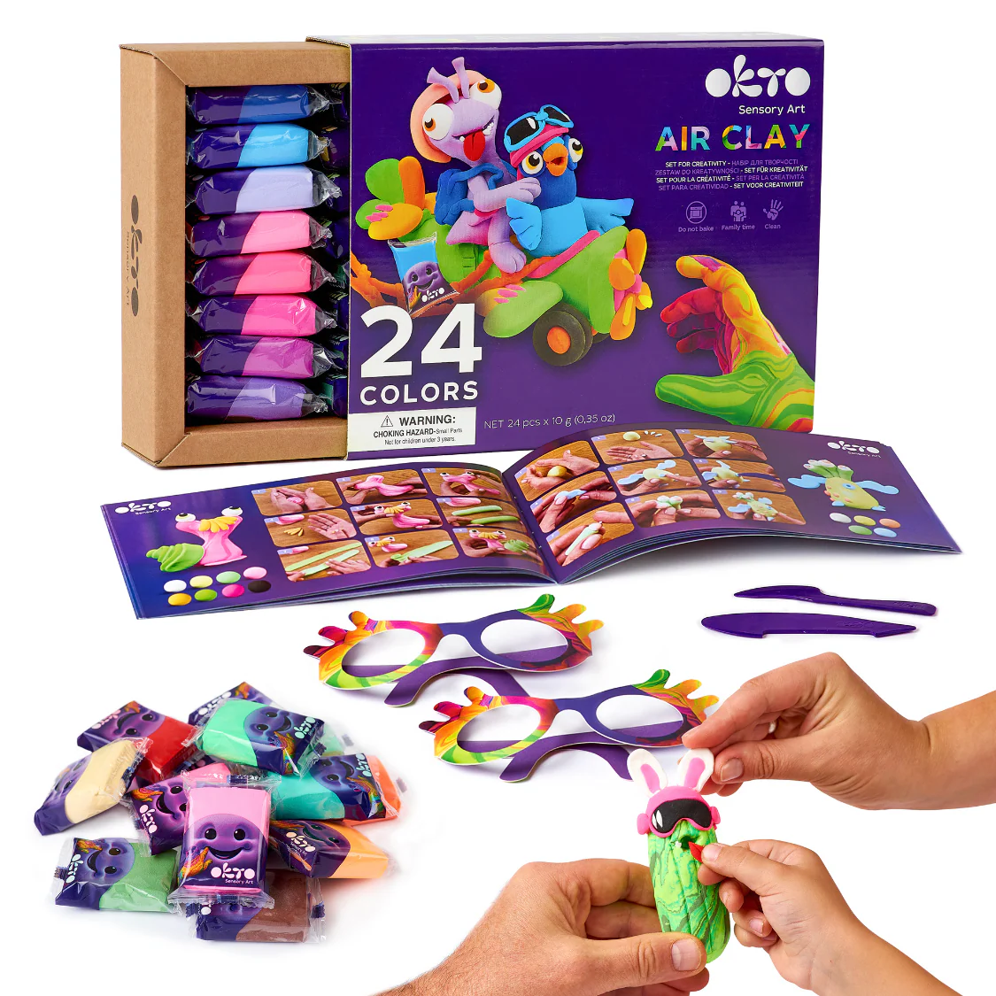 Air Clay Set for Creativity, 24 Colours (Ages 5+) - Image 2