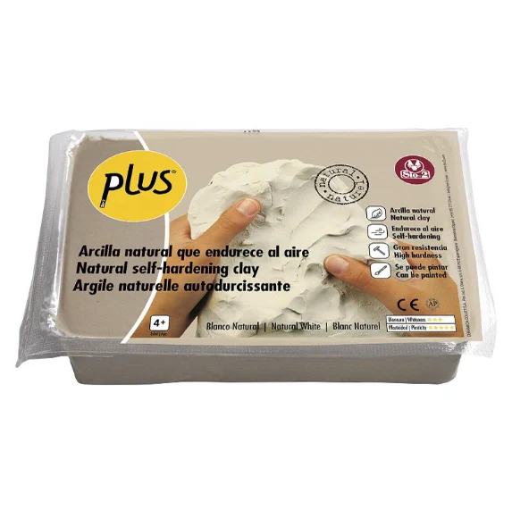 Air-Drying Modelling Clay (Plus) White - Image 3