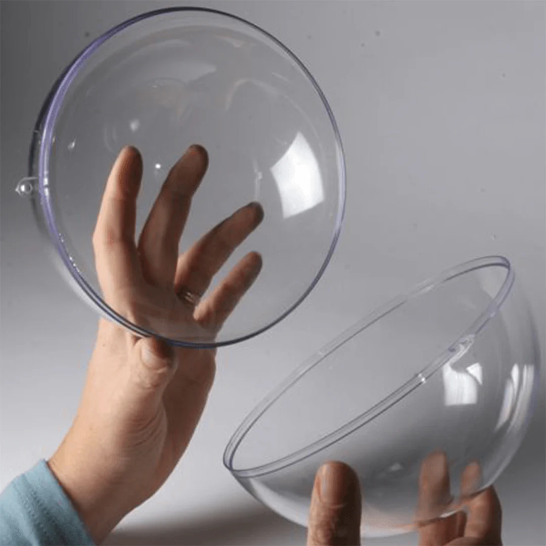Blank Transparent Plastic Christmas Bauble Ornament - Image 2
