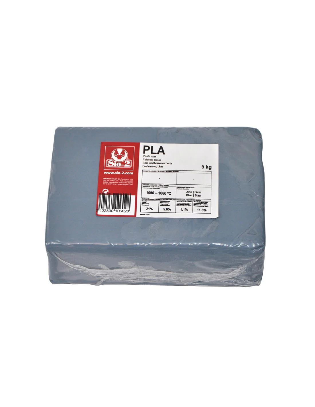 Blue Earthenware Clay 5kg (PLA)