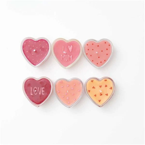 Candle Glass Heart 7.7x7.7x3.8cm - Image 2