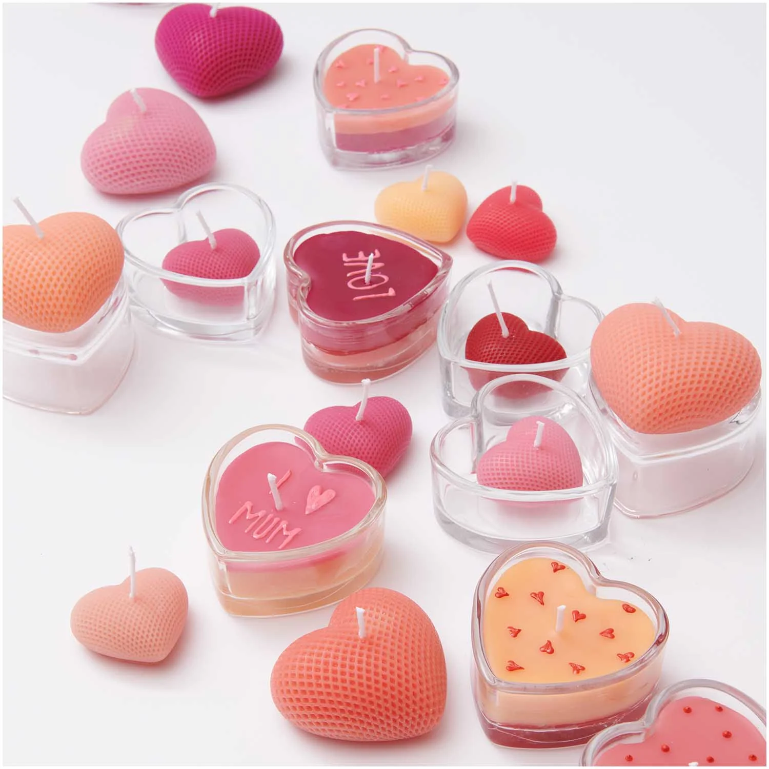 Candle Glass Heart 7.7x7.7x3.8cm - Image 3