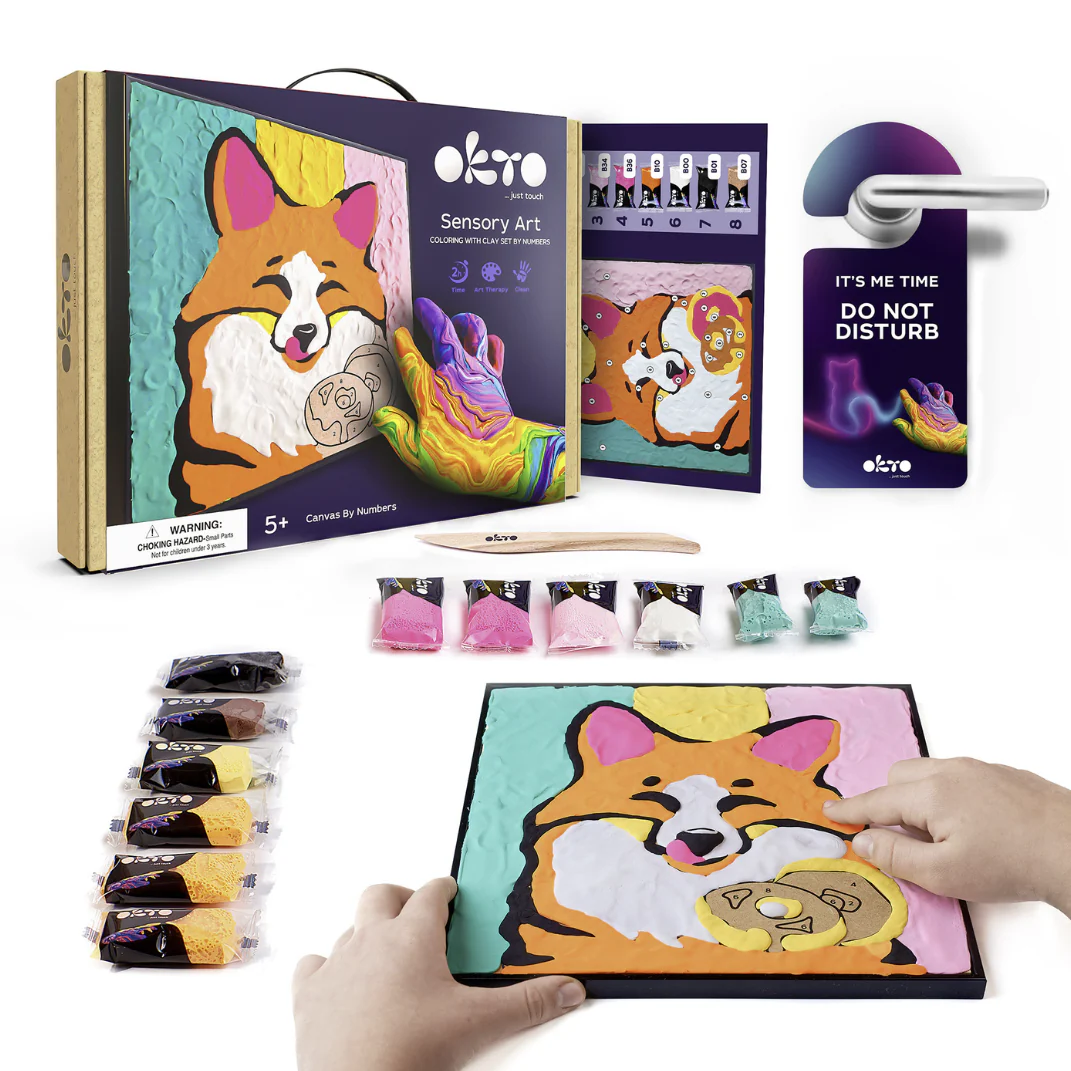 Coloring with Clay Set by Numbers, Fox (Age 5+)