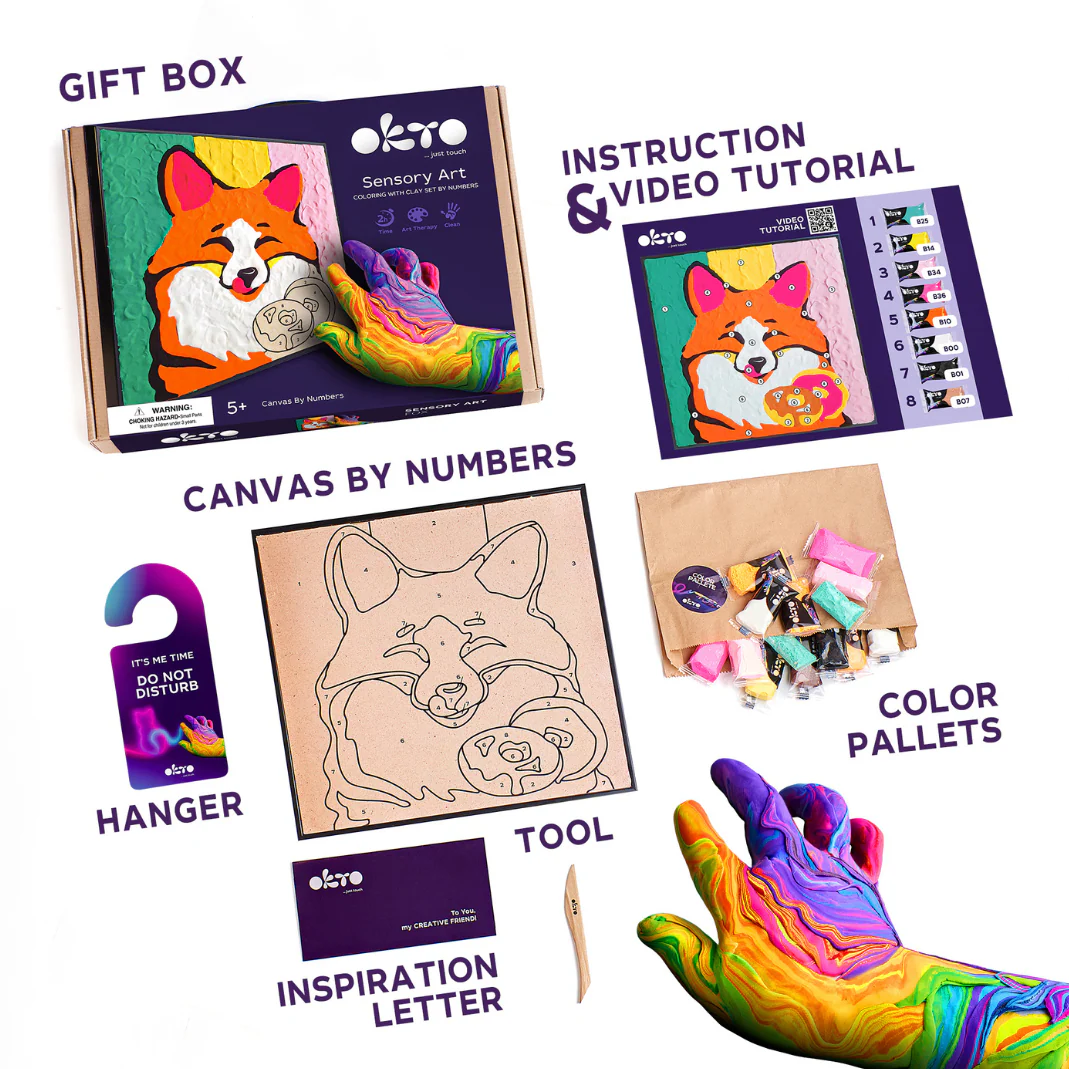 Coloring with Clay Set by Numbers, Fox (Age 5+) - Image 2