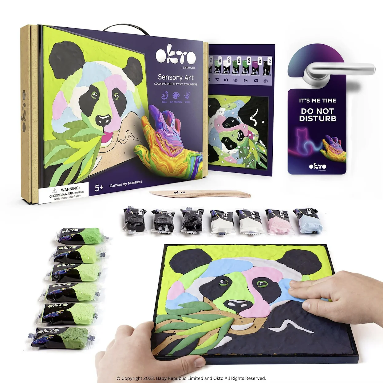 Coloring with Clay Set by Numbers - Panda (Age 5+)