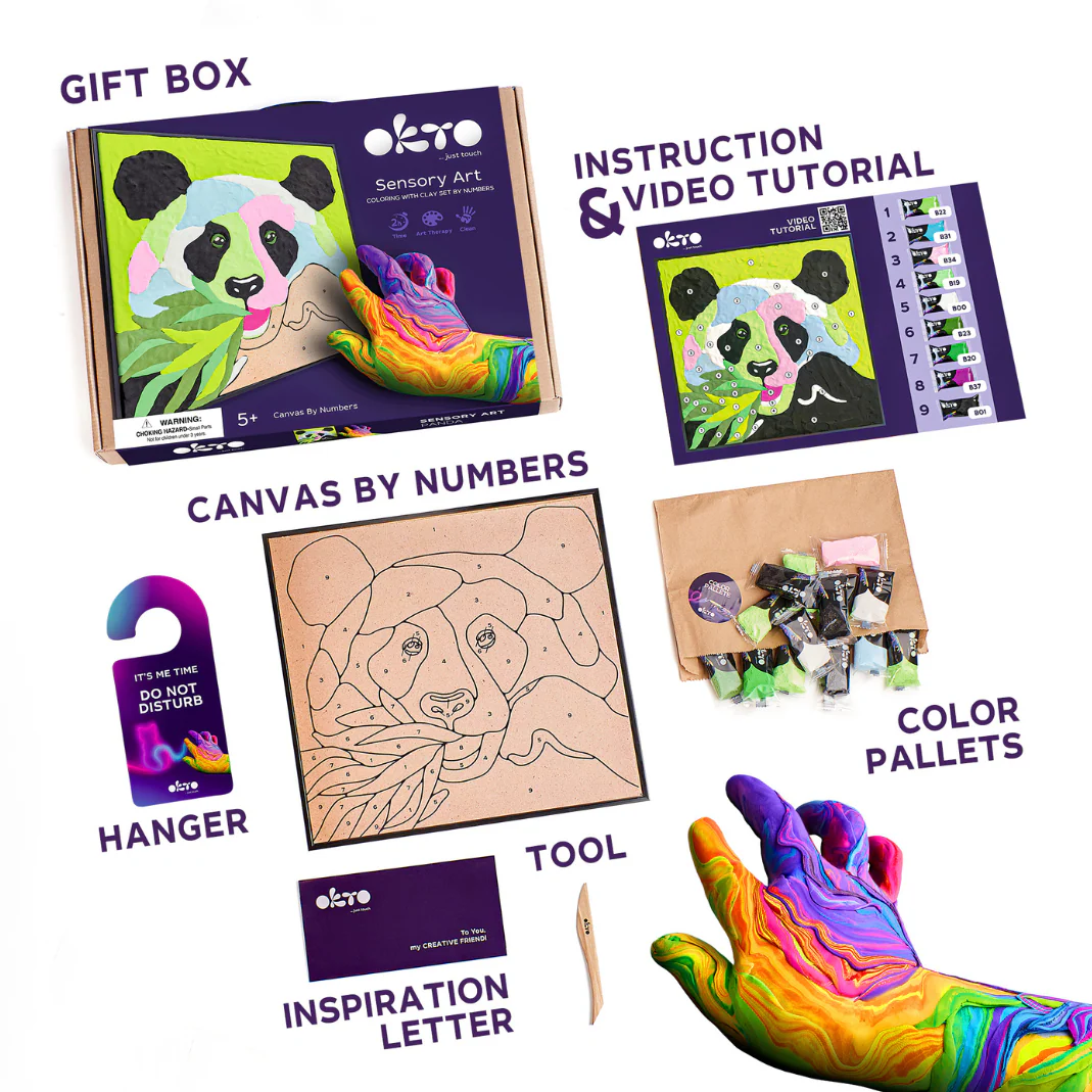 Coloring with Clay Set by Numbers - Panda (Age 5+) - Image 2