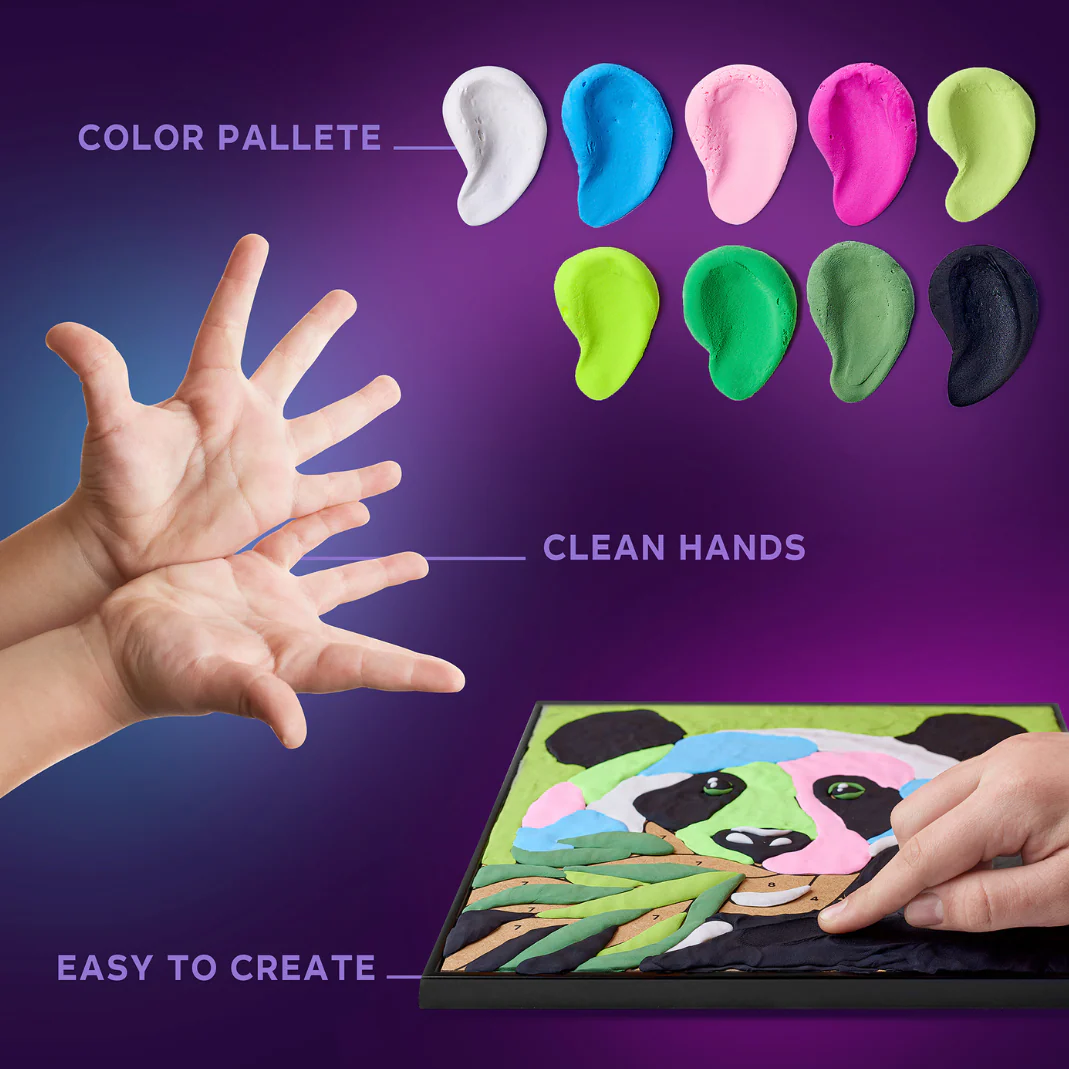 Coloring with Clay Set by Numbers - Panda (Age 5+) - Image 3