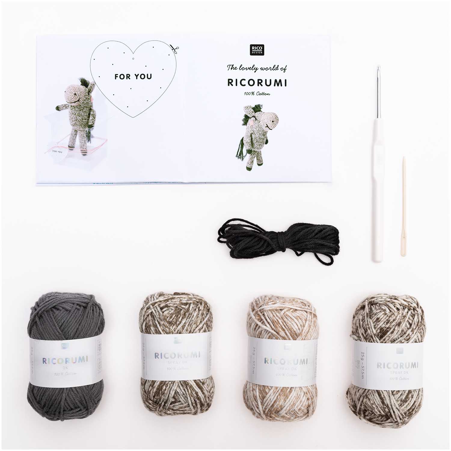 Crochet Kit Ricorumi Animals, Donkey - Image 2