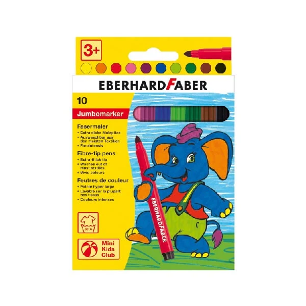 Fibre Tip Pens Round, JUMBO, Packet of 10