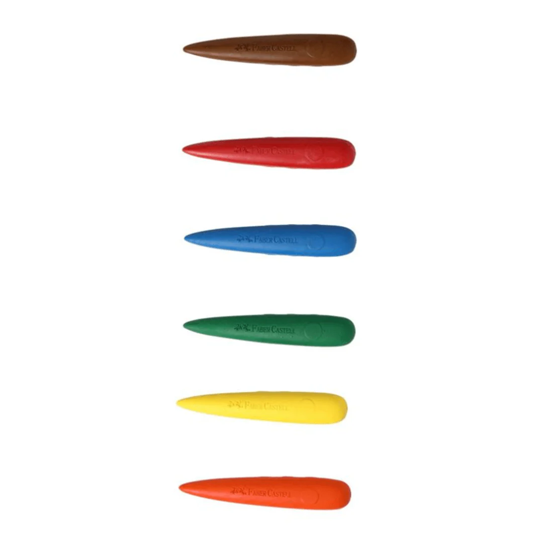 First Grip Plastic Crayons - Set of 6 (Ages 4+) - Image 3