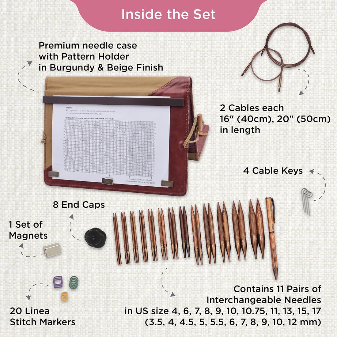 Ginger Special Interchangeable Needle Grande Set - 10cm (4”) - Image 5