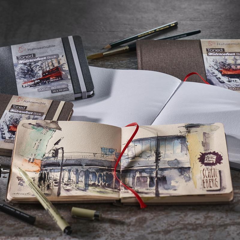 Hahnemuhle Toned Watercolour Book 200gsm (Beige) - Image 4