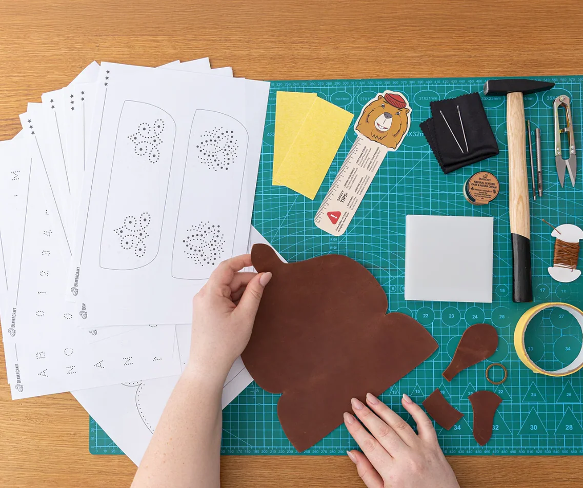 Leather Crafting Kit, Glasses Case - Image 3