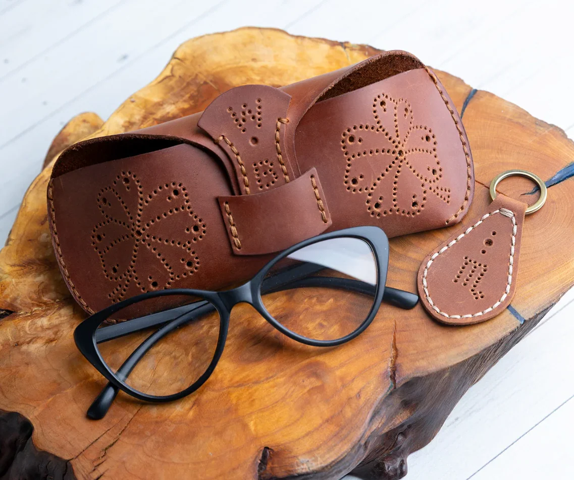Leather Crafting Kit, Glasses Case - Image 5