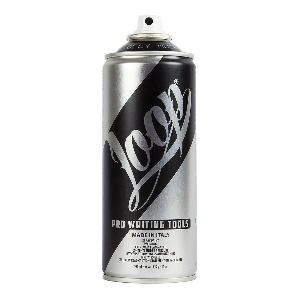 Loop Colors Spray Paint 400ml, Metallic Black - Dolly Noir