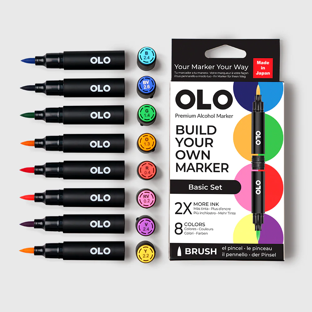 OLO 8 Color Brush Basic Set - Image 4
