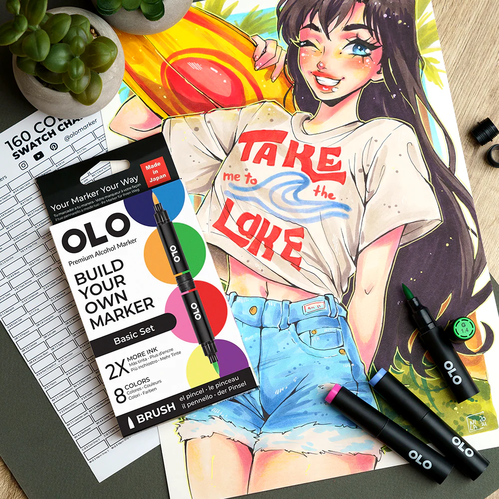 OLO 8 Color Brush Basic Set - Image 5