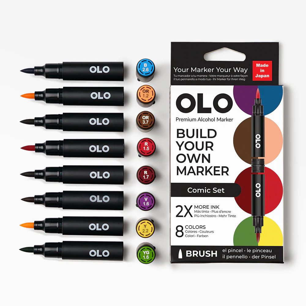 OLO 8 Color Brush Comic Set - Image 3