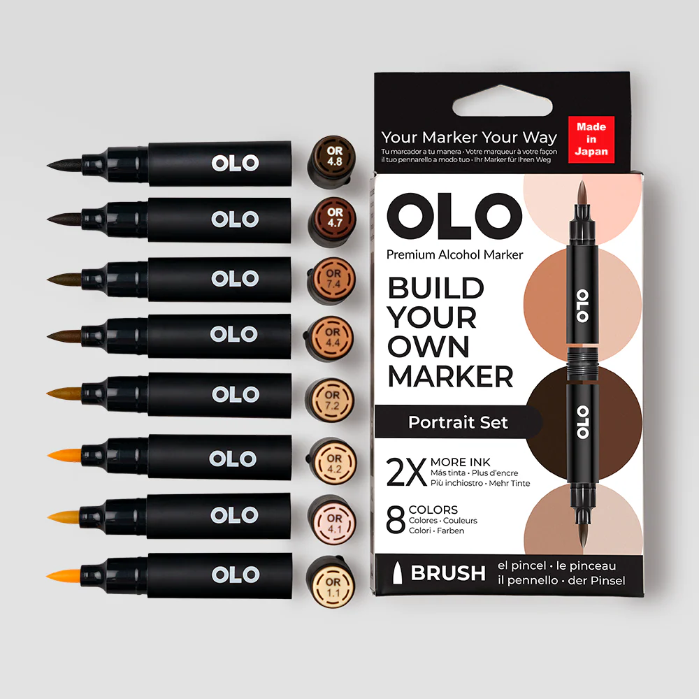 OLO 8 Color Brush Portrait Set - Image 3