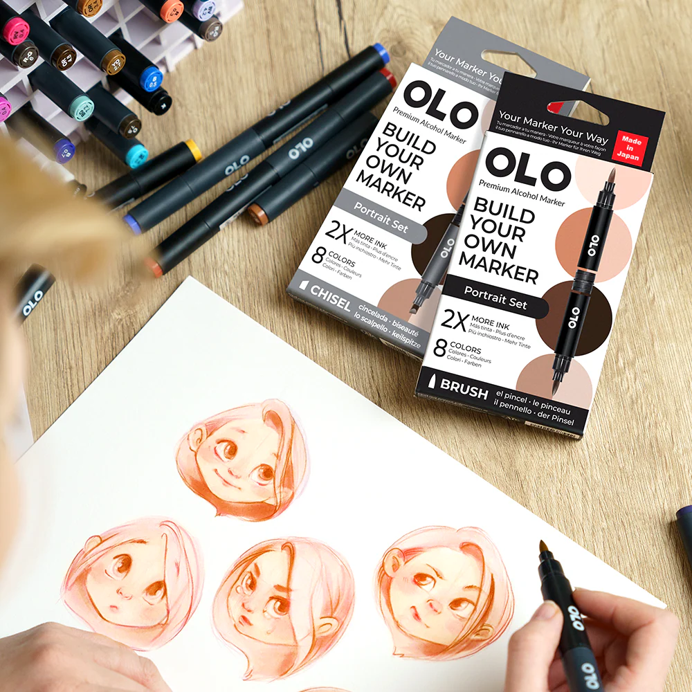 OLO 8 Color Brush Portrait Set - Image 4