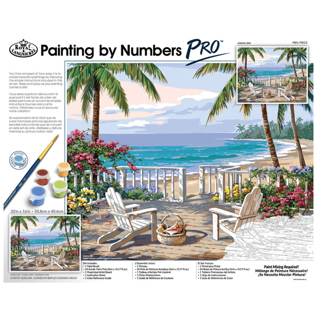 Paint by Numbers PRO - Coastal View (Adults)