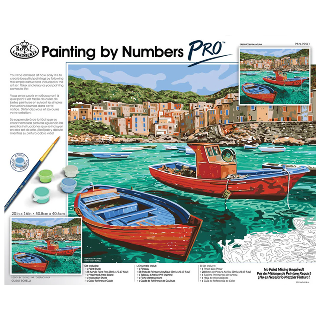 Paint by Numbers PRO - Crepuscolo in Languna (Adults)