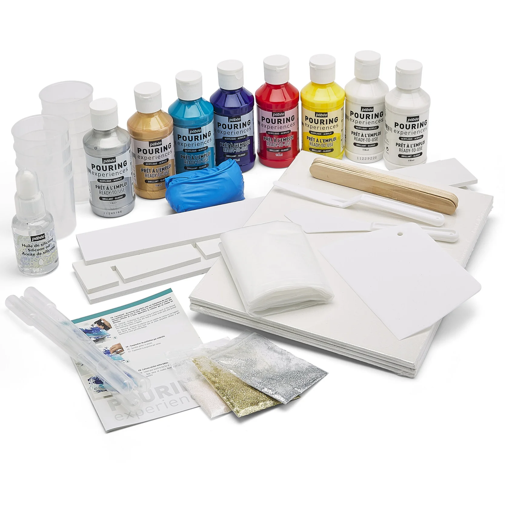 Pebeo Pouring Experiences  Acrylic Paint Set of 47 - Image 4