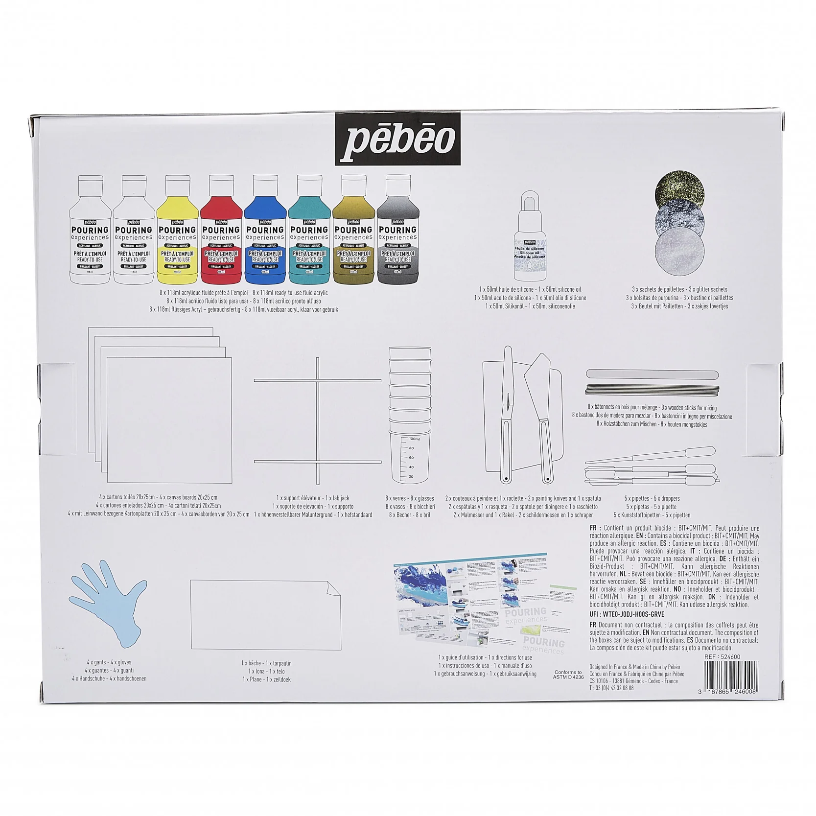 Pebeo Pouring Experiences  Acrylic Paint Set of 47 - Image 5