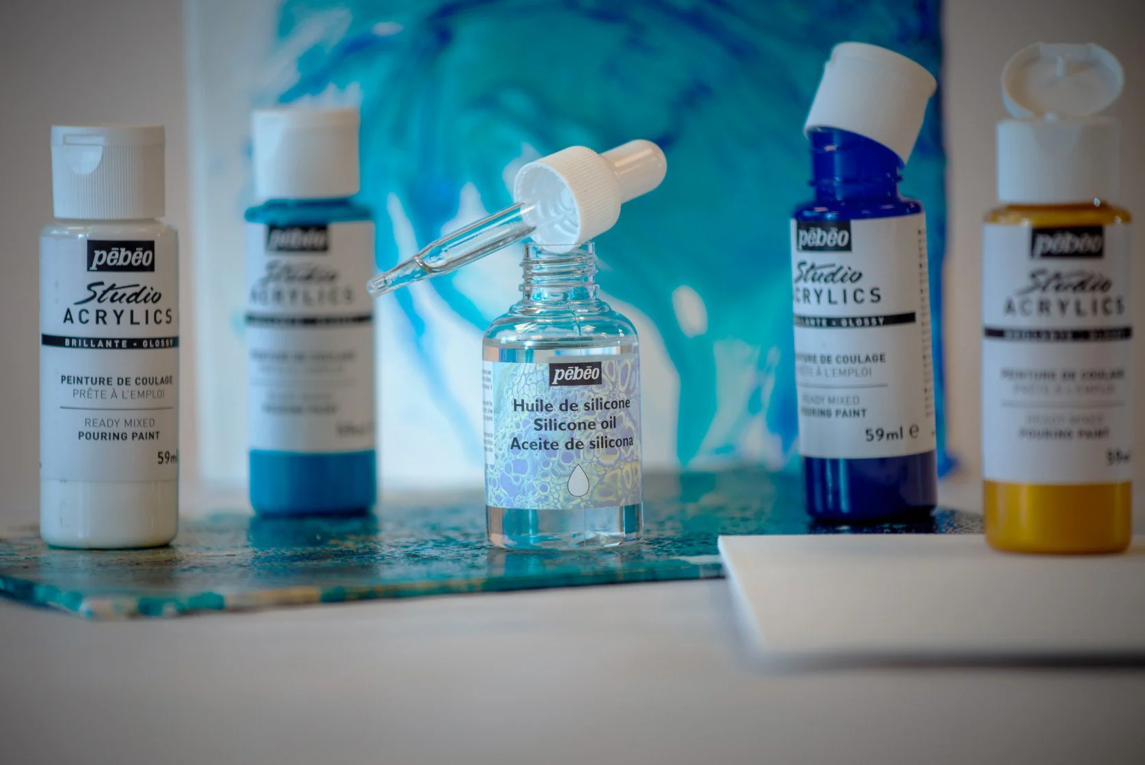 Pebeo Acrylic Pouring Experiences Discovery Kit x 6 - Image 3