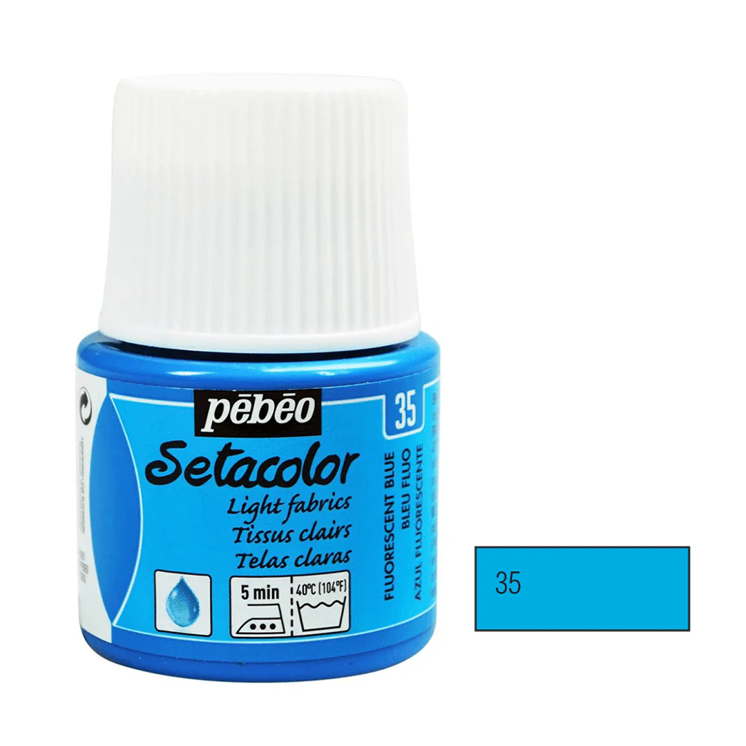 Pebeo Setacolor Light Fabric Paint 45ml - Fluorescent - Image 5