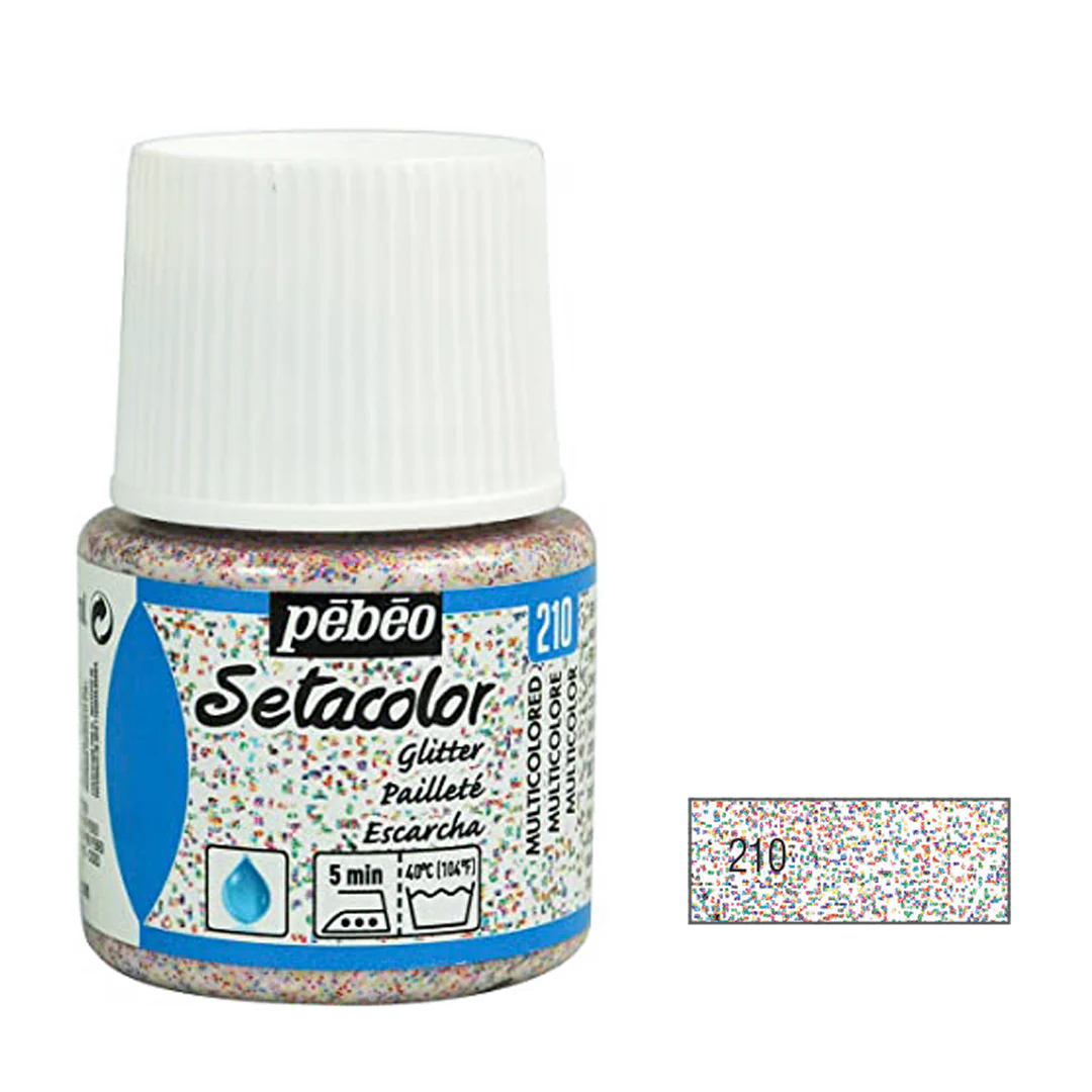 Pebeo Setacolor Light Fabric Paint 45ml - Glitter - Image 10