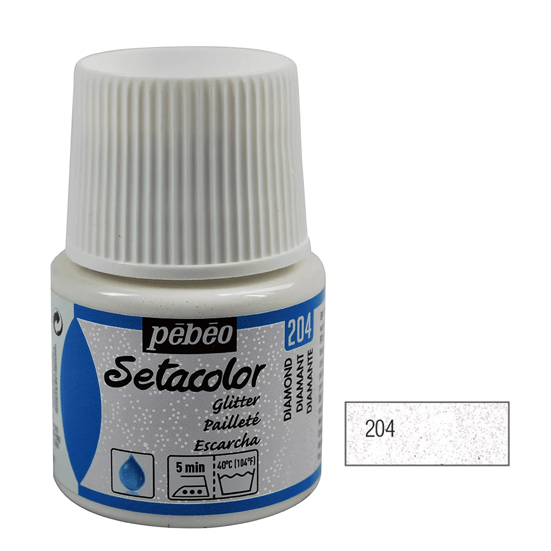 Pebeo Setacolor Light Fabric Paint 45ml - Glitter - Image 4