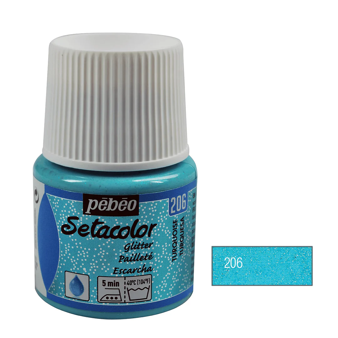 Pebeo Setacolor Light Fabric Paint 45ml - Glitter - Image 6