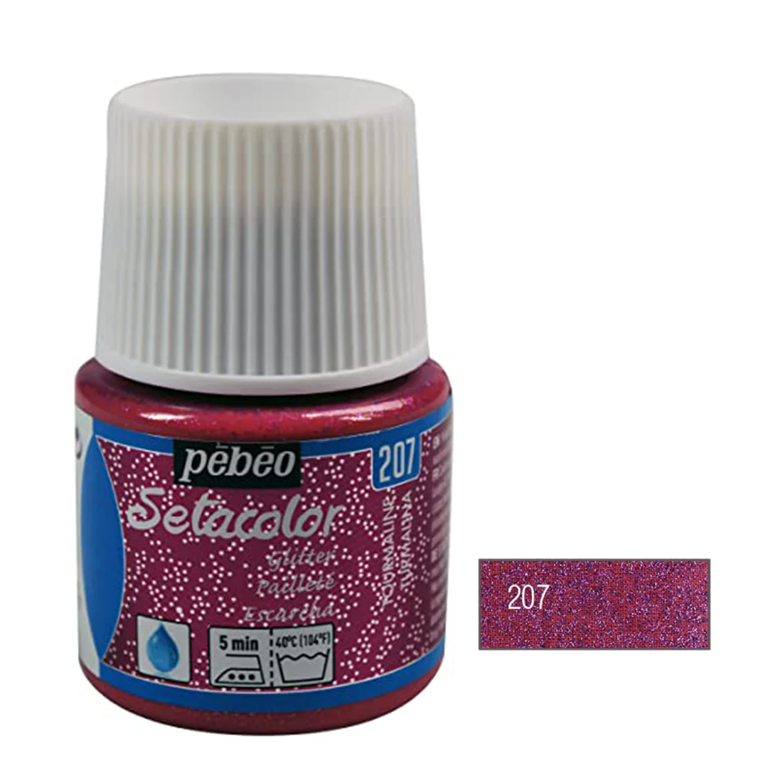 Pebeo Setacolor Light Fabric Paint 45ml - Glitter - Image 7