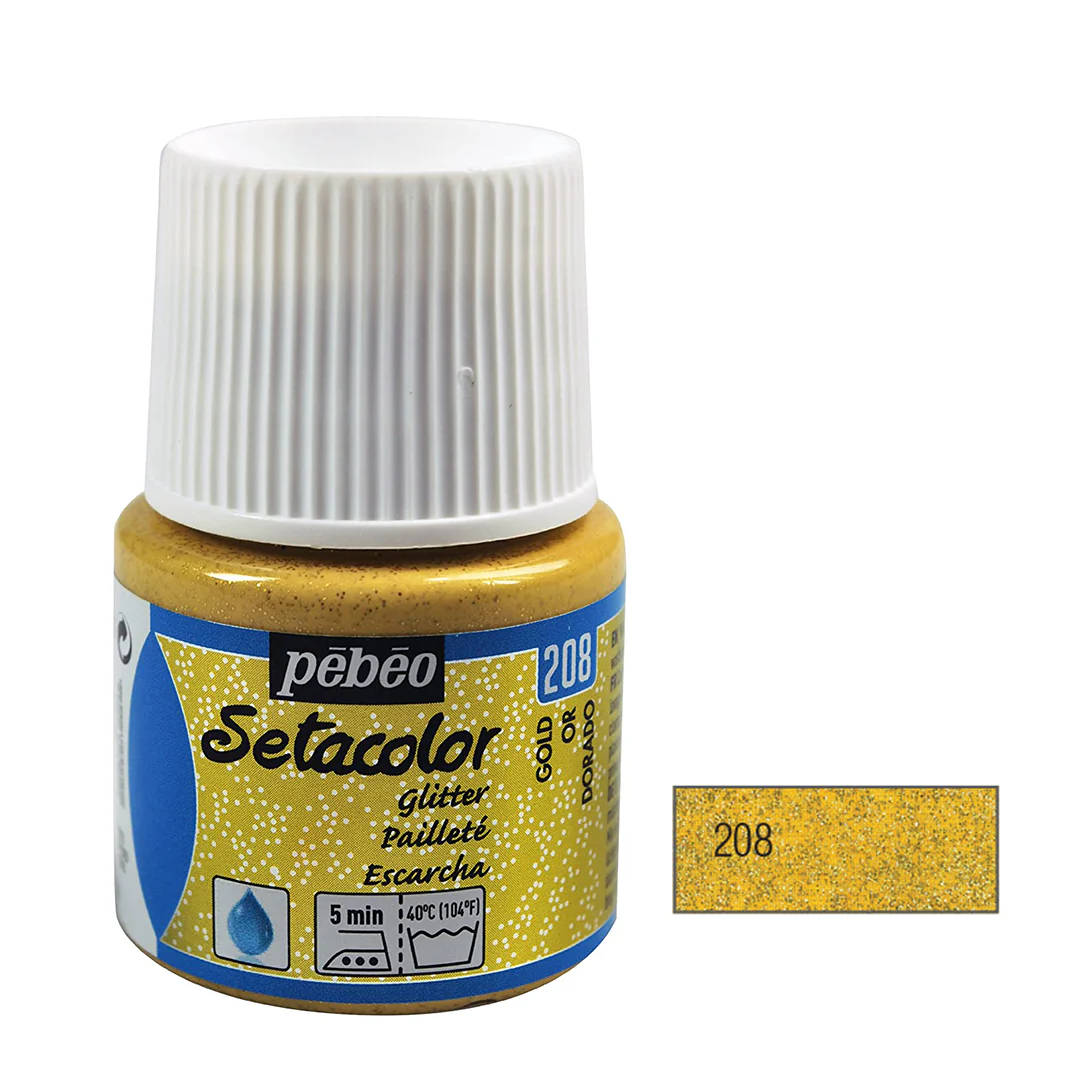 Pebeo Setacolor Light Fabric Paint 45ml - Glitter - Image 8