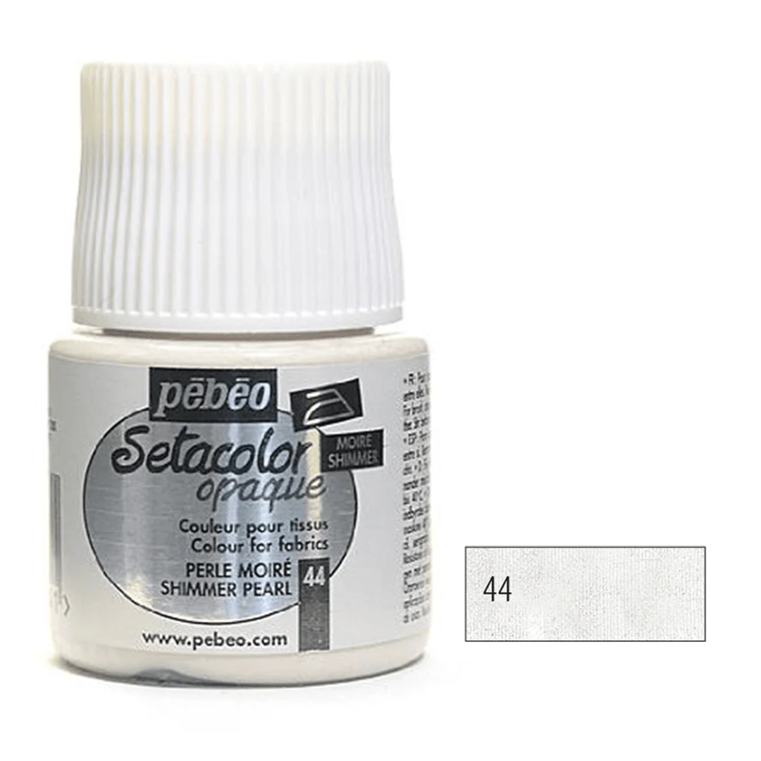 Pebeo Setacolor Opaque Fabric Paint 45ml - Shimmer & Pearl - Image 11