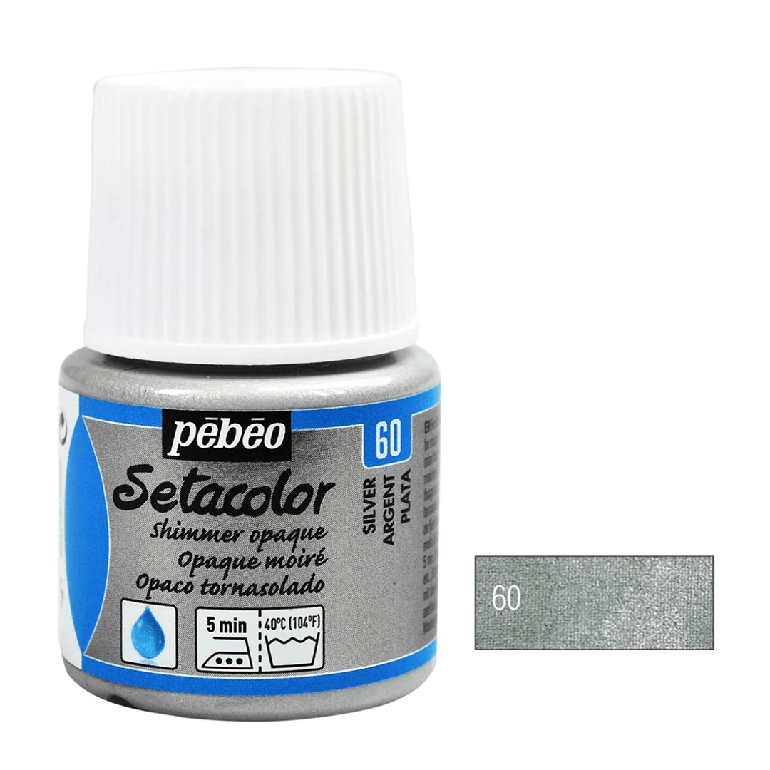 Pebeo Setacolor Opaque Fabric Paint 45ml - Shimmer & Pearl - Image 12