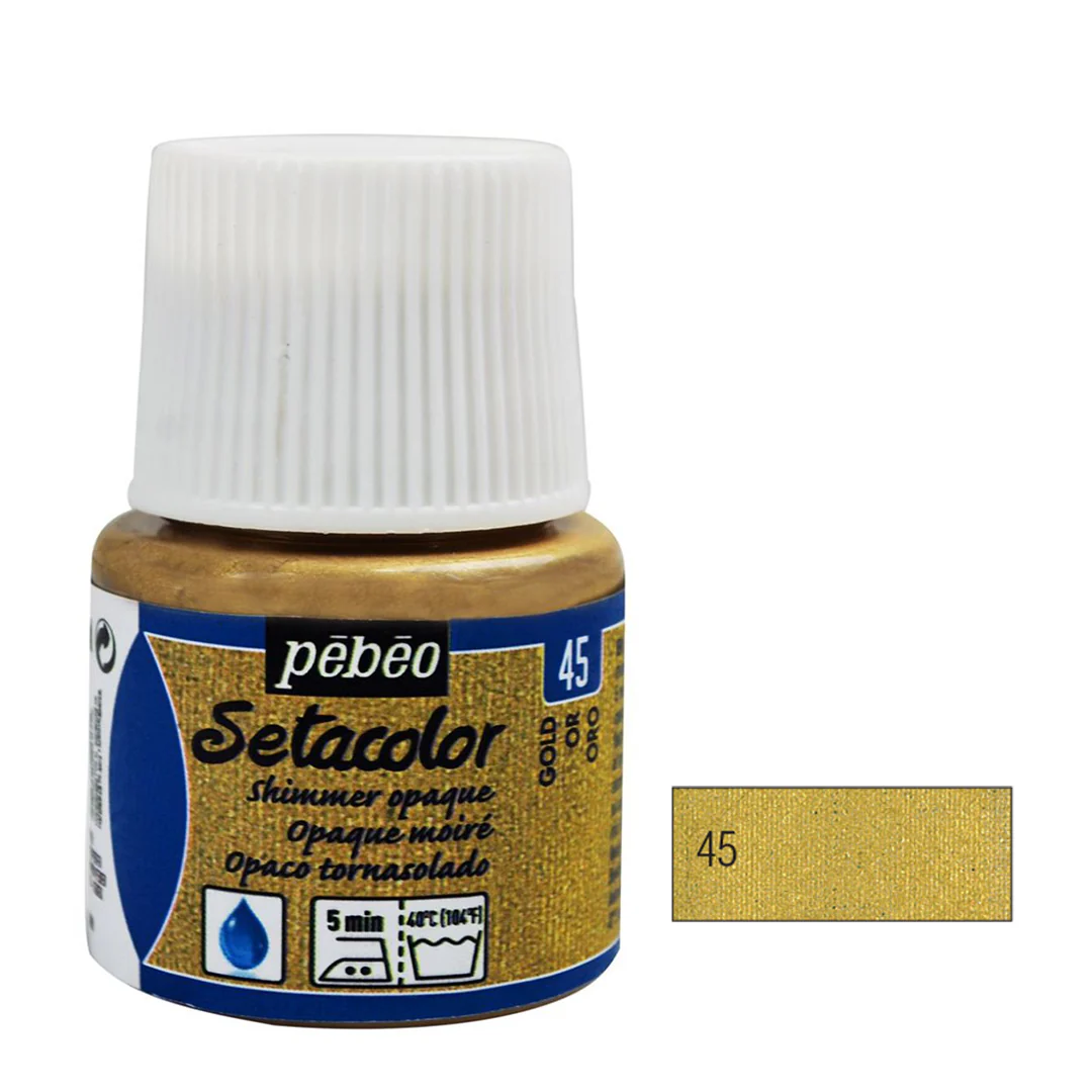 Pebeo Setacolor Opaque Fabric Paint 45ml - Shimmer & Pearl - Image 13