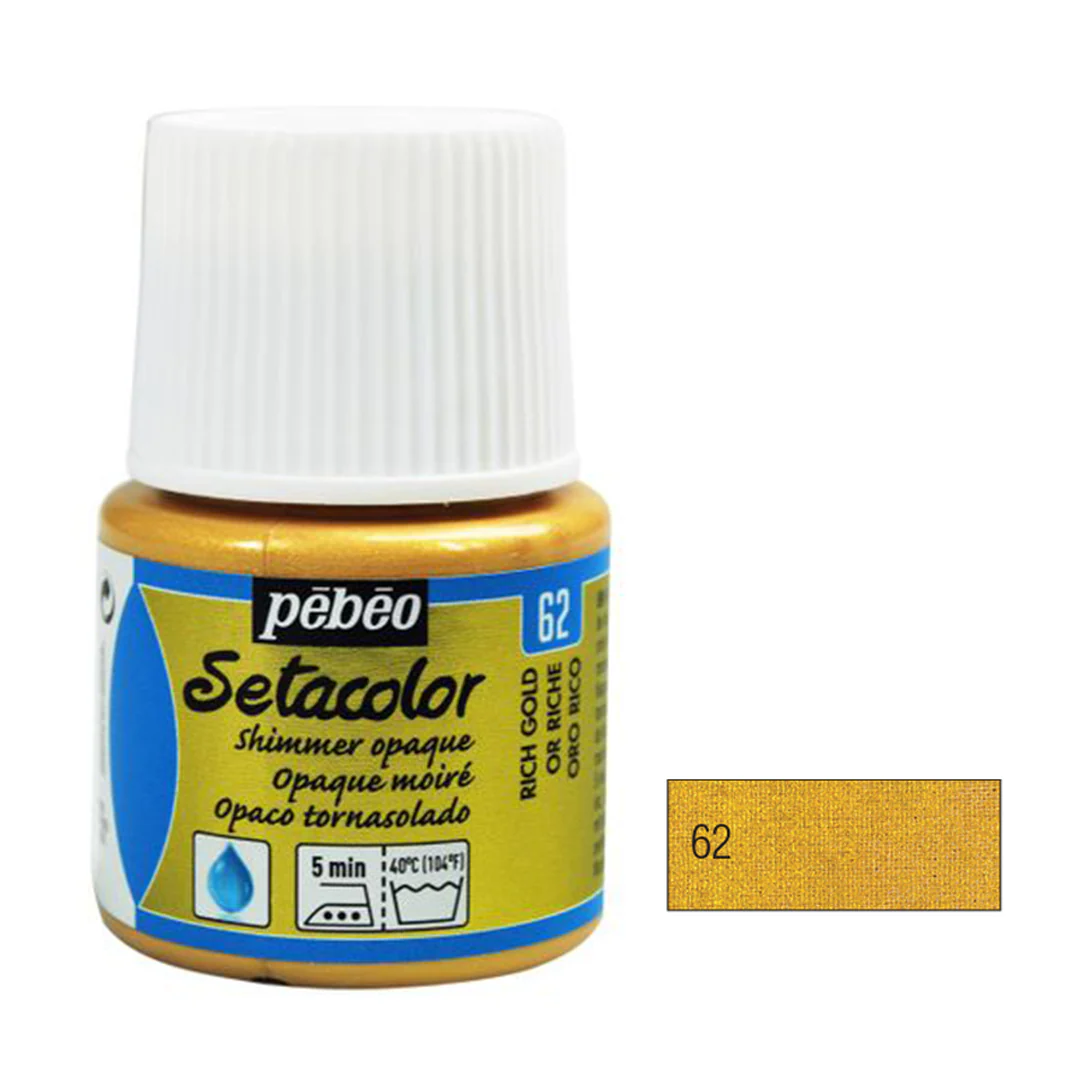 Pebeo Setacolor Opaque Fabric Paint 45ml - Shimmer & Pearl - Image 14