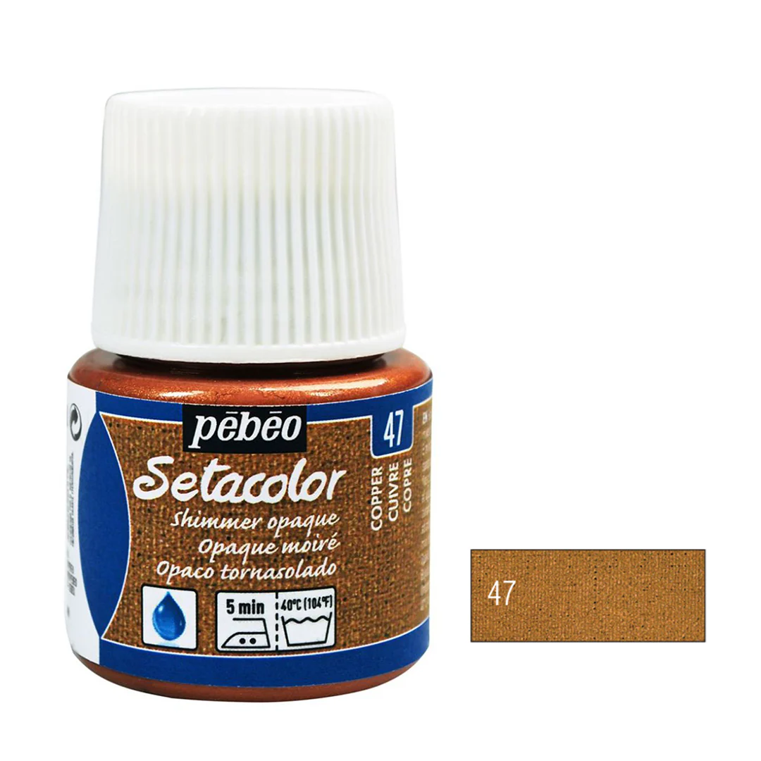 Pebeo Setacolor Opaque Fabric Paint 45ml - Shimmer & Pearl - Image 15