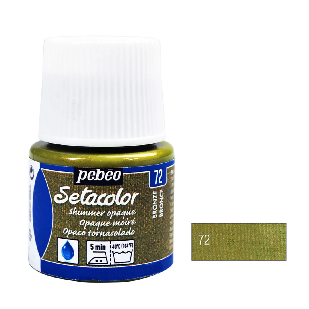 Pebeo Setacolor Opaque Fabric Paint 45ml - Shimmer & Pearl - Image 16