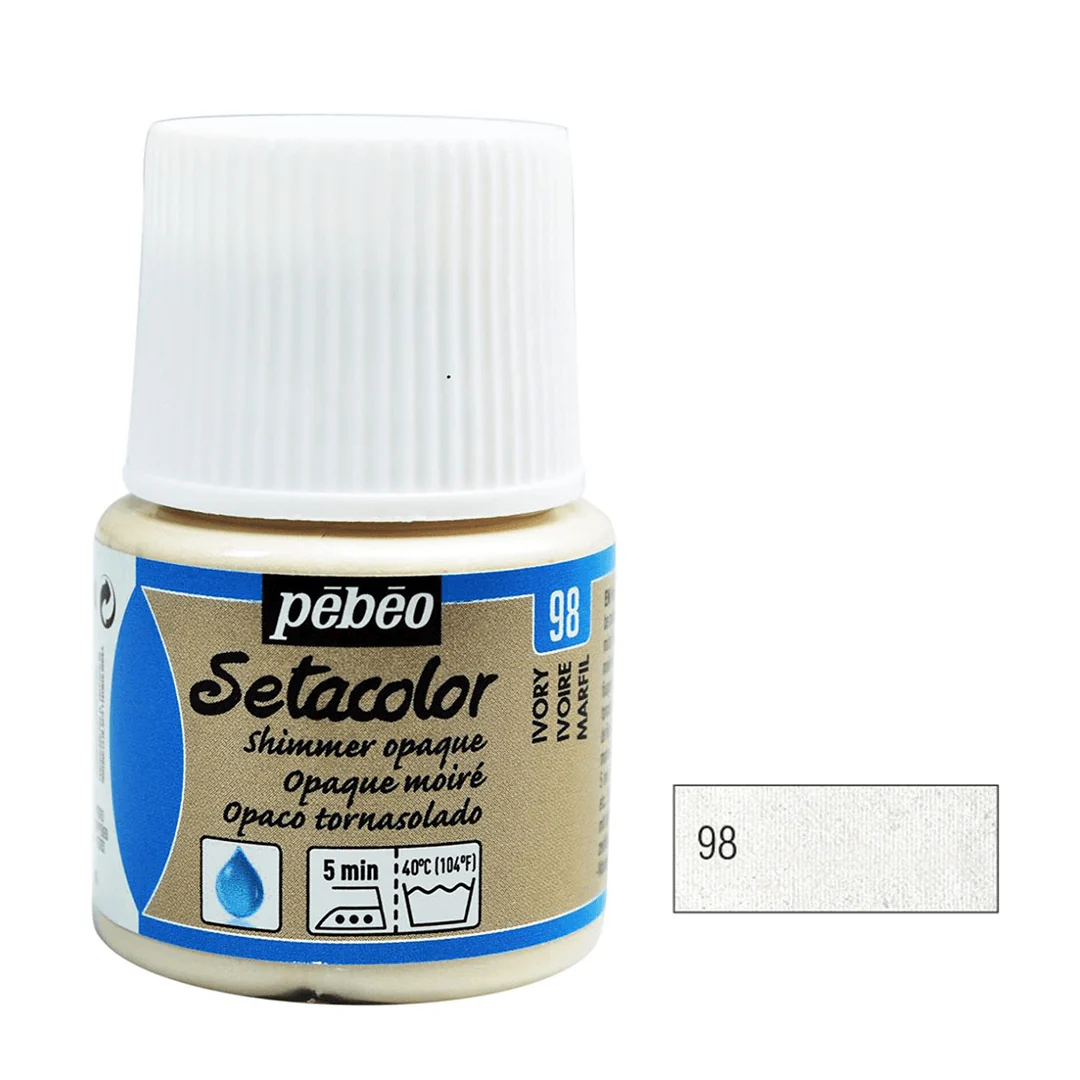 Pebeo Setacolor Opaque Fabric Paint 45ml - Shimmer & Pearl - Image 20