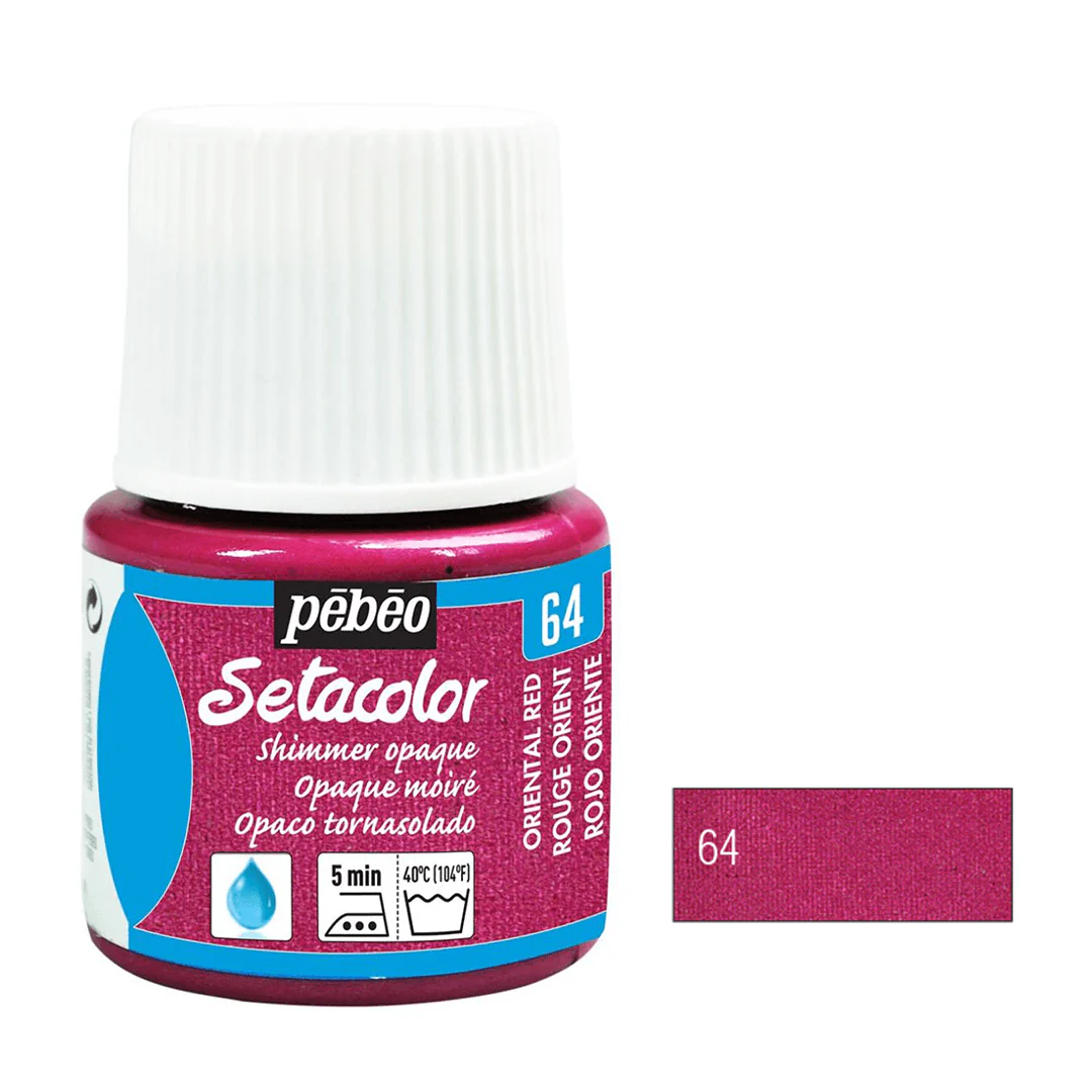 Pebeo Setacolor Opaque Fabric Paint 45ml - Shimmer & Pearl - Image 4