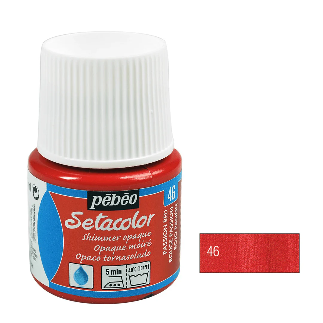 Pebeo Setacolor Opaque Fabric Paint 45ml - Shimmer & Pearl - Image 5