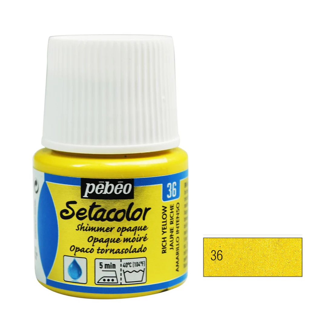 Pebeo Setacolor Opaque Fabric Paint 45ml - Shimmer & Pearl - Image 7