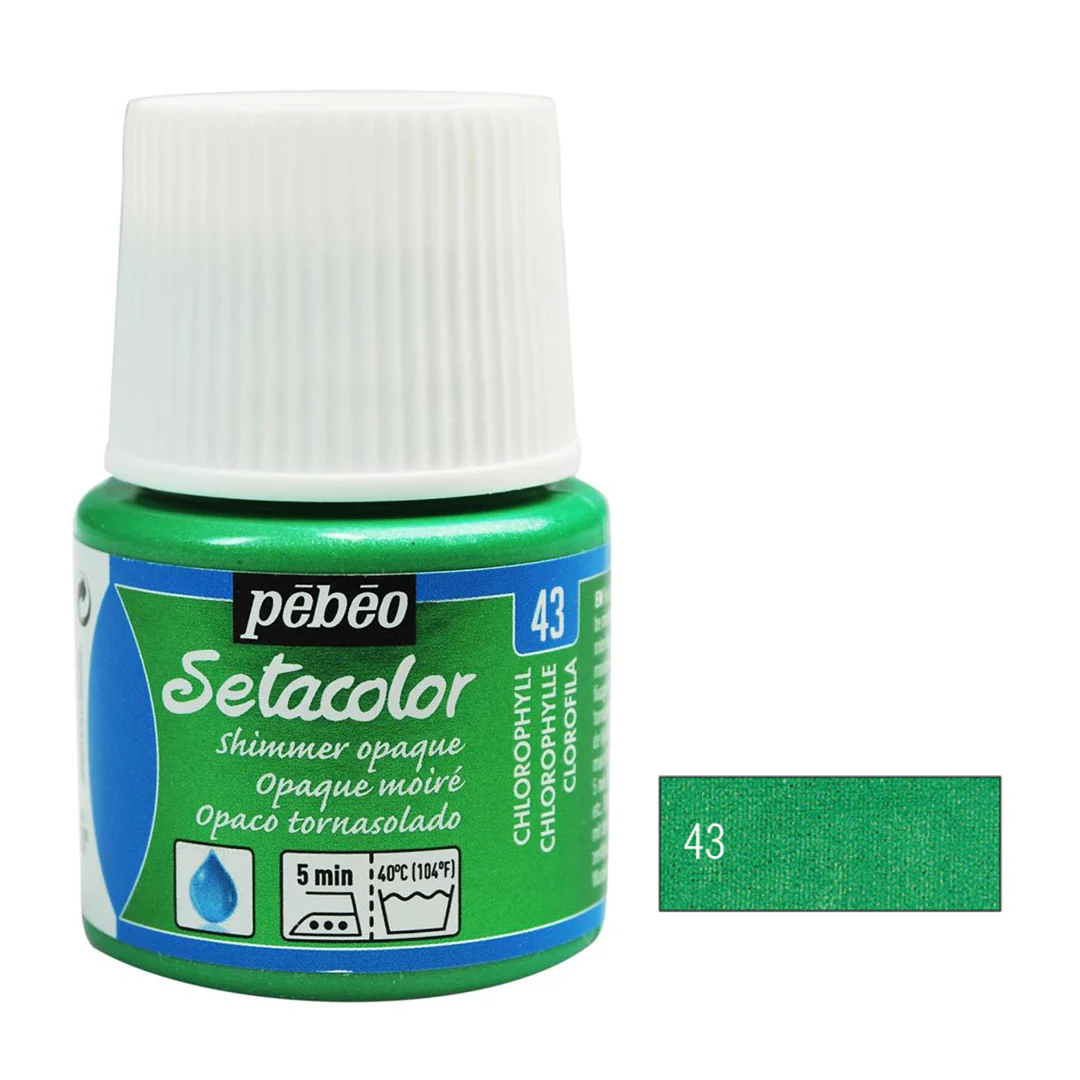 Pebeo Setacolor Opaque Fabric Paint 45ml - Shimmer & Pearl - Image 8