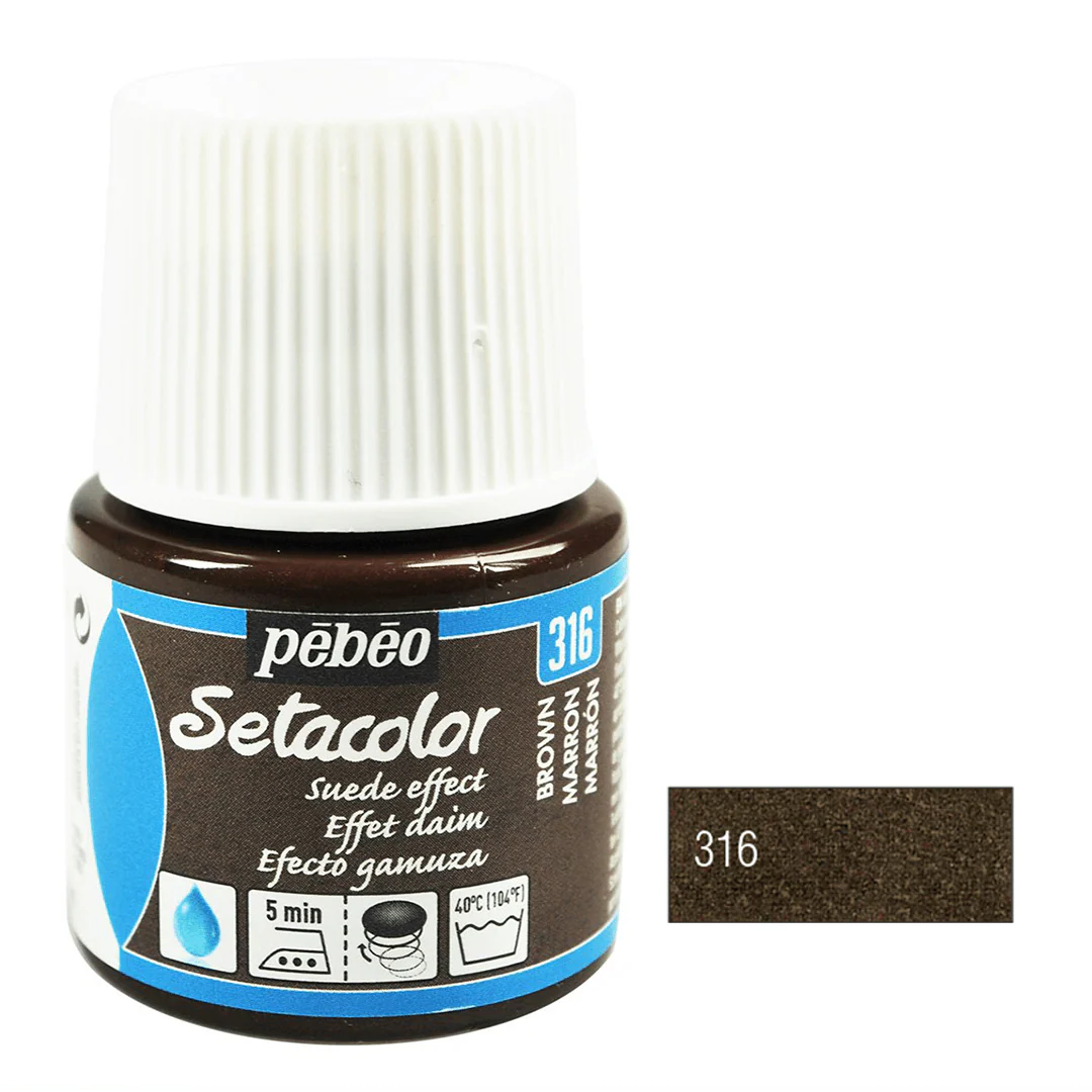 Pebeo Setacolor Opaque Fabric Paint 45ml - Suede Effect - Image 7
